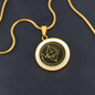 Ethereum Gold Circle Necklace Stainless Steel or 18k Gold 18-22"-Express Your Love Gifts