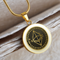 Ethereum Gold Circle Necklace Stainless Steel or 18k Gold 18-22"-Express Your Love Gifts