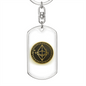 Ethereum Gold Crypto Cryptocurrency Keychain Stainless Steel or 18k Gold Dog Tag Keyring-Express Your Love Gifts