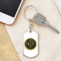 Ethereum Gold Crypto Cryptocurrency Keychain Stainless Steel or 18k Gold Dog Tag Keyring-Express Your Love Gifts