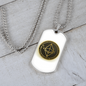Ethereum Gold Crypto Necklace Stainless Steel or 18k Gold Dog Tag 24" Chain-Express Your Love Gifts