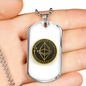 Ethereum Gold Crypto Necklace Stainless Steel or 18k Gold Dog Tag 24" Chain-Express Your Love Gifts