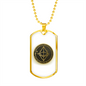 Ethereum Gold Crypto Necklace Stainless Steel or 18k Gold Dog Tag 24" Chain-Express Your Love Gifts