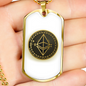 Ethereum Gold Crypto Necklace Stainless Steel or 18k Gold Dog Tag 24" Chain-Express Your Love Gifts
