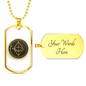 Ethereum Gold Crypto Necklace Stainless Steel or 18k Gold Dog Tag 24" Chain-Express Your Love Gifts