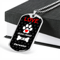Eurasier Love Is Stainless Steel or 18k Gold Dog Tag 24" Chain-Express Your Love Gifts