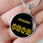 Eurasier Mama Circle Necklace Stainless Steel or 18k Gold 18-22" Dog Owner Lover-Express Your Love Gifts