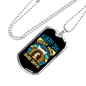 Every Dog Day Blue Necklace Stainless Steel or 18k Gold Dog Tag 24" Chain-Express Your Love Gifts