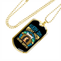 Every Dog Day Blue Necklace Stainless Steel or 18k Gold Dog Tag 24" Chain-Express Your Love Gifts