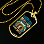 Every Dog Day Blue Necklace Stainless Steel or 18k Gold Dog Tag 24" Chain-Express Your Love Gifts
