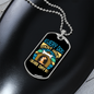 Every Dog Day Blue Necklace Stainless Steel or 18k Gold Dog Tag 24" Chain-Express Your Love Gifts