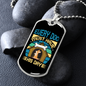 Every Dog Day Blue Necklace Stainless Steel or 18k Gold Dog Tag 24" Chain-Express Your Love Gifts