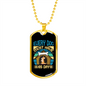 Every Dog Day Blue Necklace Stainless Steel or 18k Gold Dog Tag 24" Chain-Express Your Love Gifts