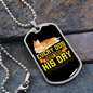 Every Dog Day Sleeping Dog Necklace Stainless Steel or 18k Gold Dog Tag 24" Chain-Express Your Love Gifts