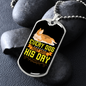 Every Dog Day Sleeping Dog Necklace Stainless Steel or 18k Gold Dog Tag 24" Chain-Express Your Love Gifts