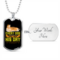 Every Dog Day Sleeping Dog Necklace Stainless Steel or 18k Gold Dog Tag 24" Chain-Express Your Love Gifts
