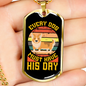 Every Dog Day Yellow Necklace Stainless Steel or 18k Gold Dog Tag 24" Chain-Express Your Love Gifts