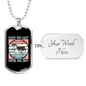 Every Dog Have His Day Blue Necklace Stainless Steel or 18k Gold Dog Tag 24" Chain-Express Your Love Gifts