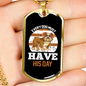 Every Dog Have His Day Bulldog Necklace Stainless Steel or 18k Gold Dog Tag 24" Chain-Express Your Love Gifts