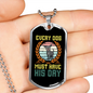 Every Dog Must Have Blue Necklace Stainless Steel or 18k Gold Dog Tag 24" Chain-Express Your Love Gifts
