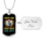 Every Dog Must Have Blue Necklace Stainless Steel or 18k Gold Dog Tag 24" Chain-Express Your Love Gifts