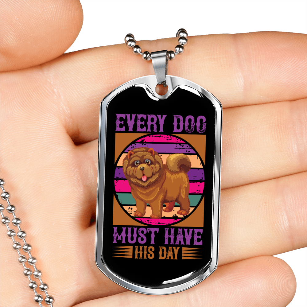 Every Dog Must Have Colors Necklace Stainless Steel or 18k Gold Dog Tag 24" Chain-Express Your Love Gifts