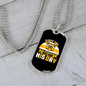 Every Dog Must Have Yellow Bulldog Necklace Stainless Steel or 18k Gold Dog Tag 24" Chain-Express Your Love Gifts
