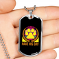 Every Dog Must Have Yellow Paw Necklace Stainless Steel or 18k Gold Dog Tag 24" Chain-Express Your Love Gifts