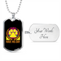 Every Dog Must Have Yellow Paw Necklace Stainless Steel or 18k Gold Dog Tag 24" Chain-Express Your Love Gifts