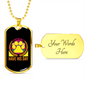 Every Dog Must Have Yellow Paw Necklace Stainless Steel or 18k Gold Dog Tag 24" Chain-Express Your Love Gifts