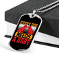 Every Dog Needs a Baby Red Necklace Stainless Steel or 18k Gold Dog Tag 24" Chain-Express Your Love Gifts
