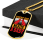 Every Dog Needs a Baby Red Necklace Stainless Steel or 18k Gold Dog Tag 24" Chain-Express Your Love Gifts