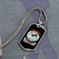 Every Puppy Blue Necklace Stainless Steel or 18k Gold Dog Tag 24" Chain-Express Your Love Gifts