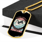 Every Puppy Blue Necklace Stainless Steel or 18k Gold Dog Tag 24" Chain-Express Your Love Gifts