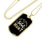 Everyday Hunting Necklace Stainless Steel or 18k Gold Dog Tag 24" Chain-Express Your Love Gifts