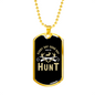 Everyday Hunting Necklace Stainless Steel or 18k Gold Dog Tag 24" Chain-Express Your Love Gifts