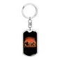 Everyday Is A New Adventure Cycling Keychain Stainless Steel or 18k Gold Dog Tag Keyring-Express Your Love Gifts