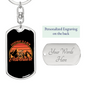 Everyday Is A New Adventure Cycling Keychain Stainless Steel or 18k Gold Dog Tag Keyring-Express Your Love Gifts