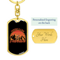 Everyday Is A New Adventure Cycling Keychain Stainless Steel or 18k Gold Dog Tag Keyring-Express Your Love Gifts