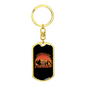 Everyday Is A New Adventure Cycling Keychain Stainless Steel or 18k Gold Dog Tag Keyring-Express Your Love Gifts