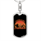 Everyday Is A New Adventure Cycling Keychain Stainless Steel or 18k Gold Dog Tag Keyring-Express Your Love Gifts