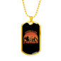 Everyday Is A New Adventure Cycling Necklace Stainless Steel or 18k Gold Dog Tag 24"-Express Your Love Gifts