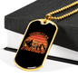 Everyday Is A New Adventure Cycling Necklace Stainless Steel or 18k Gold Dog Tag 24"-Express Your Love Gifts