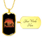 Everyday Is A New Adventure Cycling Necklace Stainless Steel or 18k Gold Dog Tag 24"-Express Your Love Gifts