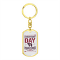 Everyday Is Hunting Day Keychain Stainless Steel or 18k Gold Dog Tag Keyring-Express Your Love Gifts