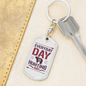 Everyday Is Hunting Day Keychain Stainless Steel or 18k Gold Dog Tag Keyring-Express Your Love Gifts