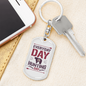 Everyday Is Hunting Day Keychain Stainless Steel or 18k Gold Dog Tag Keyring-Express Your Love Gifts