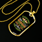 Everyone Thinks Green Necklace Stainless Steel or 18k Gold Dog Tag 24" Chain-Express Your Love Gifts