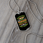 Everyone Thinks Green Necklace Stainless Steel or 18k Gold Dog Tag 24" Chain-Express Your Love Gifts