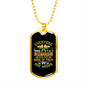 Everyone Thinks Green Necklace Stainless Steel or 18k Gold Dog Tag 24" Chain-Express Your Love Gifts